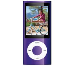 APPLE iPod nano 8 GB fialový (5G) (MC034QB/A) - videokamera - rádio FM - NEW + Slúchadlá HOLUA S2HLBZ-SZ - strieborné
