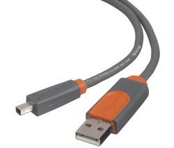 BELKIN Kábel USB 2.0 so 4 vývodmi, typ A samec/ mini-USB typ B so 4 vývodmi samec - 1,8 m (CU1300aed06)