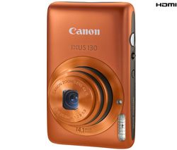 CANON Digital Ixus  130 oranžový + Puzdro Pix Ultra Compact + Pamäťová karta SDHC 4 GB + Kompatibilná batéria NB-4L
