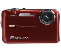 CASIO Exilim  EX-FS10 červený + Ultra Compact PIX leather case + Pamäťová karta SDHC Ultra II 8 GB + Batéria Cas 60 + Čítačka kariet 1000 & 1 USB 2.0