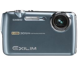 CASIO Exilim  EX-FS10 modrý + Ultra Compact PIX leather case + Pamäťová karta SDHC Ultra II 8 GB