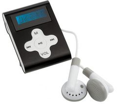 CLIP SONIC MP3 prehrávač MP103 1 GB čierny + USB nabíjačka - biela