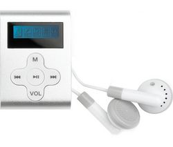CLIP SONIC MP3 prehrávač MP103 1 GB sivý + USB nabíjačka - biela