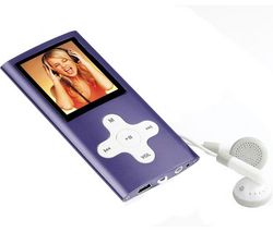 CLIP SONIC MP3 prehrávač MP206 Rádio 4GB - fialový + Rozdeľovací kábel pre slúchadlá alebo reproduktory