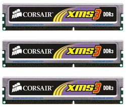 CORSAIR PC pamäť XMS3 Triple Channel 3 x 2 GB DDR3-1333 PC3-10666 CL9 + Krabicka 20 handriciek na monitor TFT + Čistiaci stlačený plyn viacpozičný 252 ml