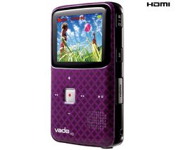 CREATIVE Mini-videokamera Vado HD (3rd Gen) fialová  + Nylonové puzdro TBC-302 + Sieťová nabíjačka USB Black Velvet + Nabíjačka na zapaľovač USB Black Velvet