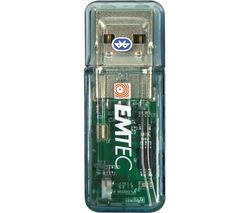 EMTEC Kľúč USB Bluetooth 2.0 (100m) + Čistiaci stlačený plyn viacpozičný 252 ml + Zásobník 100 navlhčených utierok + Čistiaca pena pre obrazovky a klávesnice 150 ml