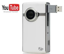 FLIP Mini videokamera Ultra HD - biela + Kábel HDMi Flip AHC1CP1