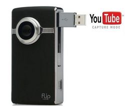 FLIP Mini videokamera Ultra HD - čierna + Nylonové puzdro TBC-302 + Nabíjačka na zapaľovač USB Black Velvet