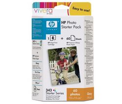 HP Balenie s atramentovou náplňou N°343 - Farebná + Fotopapier - 10x15 cm - 60 listov + Kábel USB A samec/B samec 1,80m