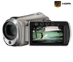 JVC HD videokamera GZ-HM300 - strieborná + Brašna + Câble HDMi mâle/mini mâle plaqué or (1,5m)