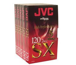 JVC Sada 5 K7 VHS 120 min