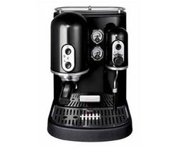 KITCHENAID Espresso Artisan 5KES100EOB čierne + Prípravok proti vodnému kameňu pre kávovar espresso + Súprava 2 pohárov espresso PAVINA 4557-10 + Súprava 6 lyžiciek moka BARCELONA K6334-16