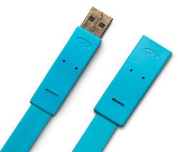 LACIE Kábel USB 2.0 A samec na A samica Flat Cables - 1,2m - modrý (130847)