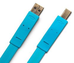 LACIE Kábel USB 2.0 A samec na B Flat Cables - 1,2m - modrý (130845)
