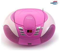 LENCO Rádio CD/MP3/USB prehrávač SCD-37 ružový