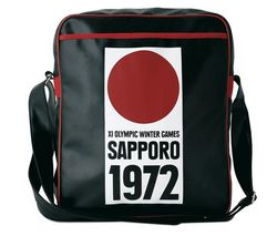 LOGOSHIRT Sapporo 1972 Taška cez plece 30 cm čierna