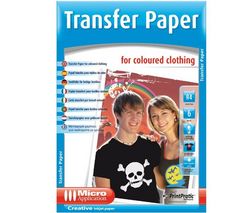 MICRO APPLICATION Papier pre prenos na farebný textil - A4 - 6 listov