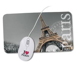 MOBILITY LAB Súprava Paris, Mouse & the City: optická myš USB 2.0 + podložka