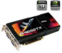 MSI GeForce GTX 465 - 1 GB GDDR5 - PCI-Express 2.0 (N465GTX-M2D1G) + GeForce Okuliare 3D Vision
