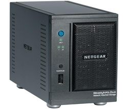 NETGEAR Úložný server ReadyNAS Duo (bez pevného disku) RND2000-100ISS + Kábel Ethernet RJ45 (6m) kategória 6 samec-samec CT6B6