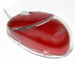 NGS Myš VIP Mouse - červená + Náplň 100 vlhkých vreckoviek + Zásobník 100 navlhčených utierok
