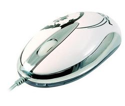 NGS Myš Viper Mouse White + Hub USB 4 porty UH-10 + Náplň 100 vlhkých vreckoviek