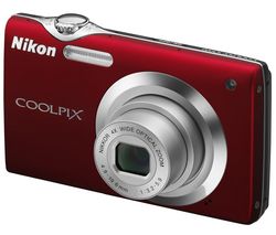 NIKON Coolpix  S3000 červený + Puzdro Memory DCCM10PK veľkosť S - čierna a fuksia