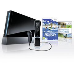 NINTENDO Konzola Wii Cierna + 1 Nunchuk + 1 Wiimote + Wii Motion Plus + Wii Sport Resort - Limitovaná Edícia