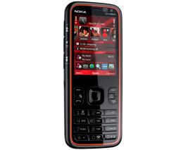 NOKIA 5630 Xpress Music - ciernočervená + Univerzálne puzdro CP353 + Slúchadlo Bluetooth Blue design - čierne