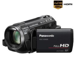 PANASONIC HD videokamera HDC-SD600 + Brašna + Batéria lithium VW-VBG130E1K + Pamäťová karta SDHC 8 GB + Kábel HDMi samec/HDMi mini samec (2m)