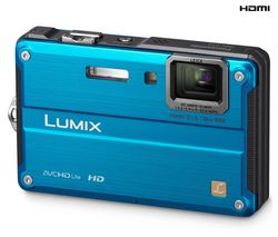 PANASONIC Lumix  DMC-FT2 modrý + Kompaktné kožené puzdro Pix 11 x 3,5 x 8 cm + Pamäťová karta SDHC 16 GB + Batéria DMW-BCF10 + Čítačka kariet 1000 & 1 USB 2.0