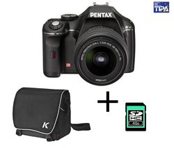 PENTAX K-x čierny + objektív DA 18-55 mm f/3,5-5,6 AL + taška 50099 + karta SDHC 4 GB