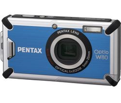 PENTAX Optio  W80 modrý + Foto puzdro Relax M blue lagoon