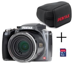 PENTAX Optio X90 + puzdro + SD karta 4 GB
