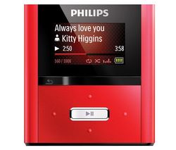 PHILIPS MP3 prehrávač GoGear RaGa 4 GB - červený