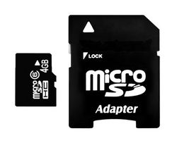 PIXMANIA Pamäťová karta Micro SD HC 4 GB + adaptér SD