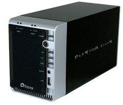 PLEXTOR Úložný server 1.5 TB PX-NAS2X750L + Kábel Ethernet RJ45 modrý (kategória 5) - 3 m + Switch Ethernet Gigabit 5 portov 10/100/1000MB DGS-1005D