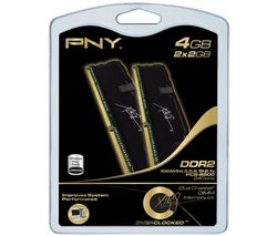 PNY PC pamäť XLR8 OC 2 x 2 GB DDR2-1066 PC2-8500 CL5 + Čistiaci stlačený plyn viacpozičný 252 ml