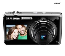 SAMSUNG ST600 - Digital camera - compact - 14.2 Mpix - optical zoom: 5 x - supported memory: microSD, microSDHC - black + Kompaktné kožené puzdro Pix 11 x 3,5 x 8 cm + Pamäťová karta SDHC 8 GB + Mini trojnožka Pocketpod
