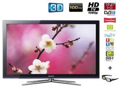 SAMSUNG Televízor s plasma Samsung PS-50C687 + Stolík TV Esse - červený