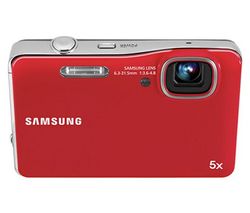 SAMSUNG WP10 - červený + Kompaktné kožené puzdro Pix 11 x 3,5 x 8 cm + Pamäťová karta SDHC 8 GB