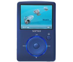 SANDISK MP3 prehrávač Sansa Fuze FM 4 GB - modrý + Slúchadlá EP-190