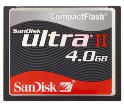 SANDISK Pamäťová karta CompactFlash Ultra II 66X 4 GB + Pamäťová karta CompactFlash 80x 2 GB