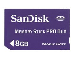 SANDISK Pamäťová karta Memory Stick Duo Pro 8 GB + Pamäťová karta Memory Stick Duo Pro 2 GB