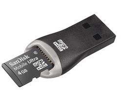 SANDISK Pamäťová karta microSD Mobile Ultra 4 GB + cítacka USB