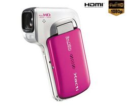 SANYO HD videokamera Xacti CA100 ružová + Pamäťová karta SDHC 8 GB