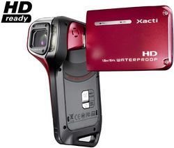 SANYO Videokamera Haute Définition Xacti CA9 červená + Brašna + Batéria DB-L20 + Pamäťová karta SDHC Ultra II 8 GB