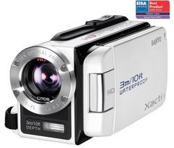 SANYO Xacti Digital Movie HD videokamera vodotesná WH1 biela  + Batéria lithium DBL-50AEX + Pamäťová karta SDHC 8 GB