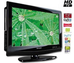 SHARP Kombinácia LCD/DVD LC-26DV200E + Stolík na televízor Esse Mini - čierny